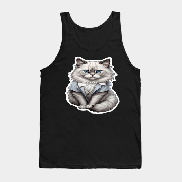 Ragdoll Cats: Loveable Cuddles with cute Eyes Tank Top by KhaledAhmed6249